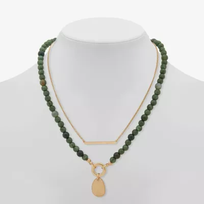 a.n.a Multi Row Womens 16 Inch Strand Necklace