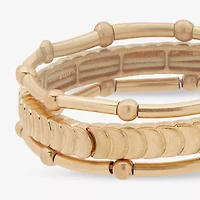 a.n.a Gold Tone Beaded Stretch Womens 3-pc. Bracelet Set