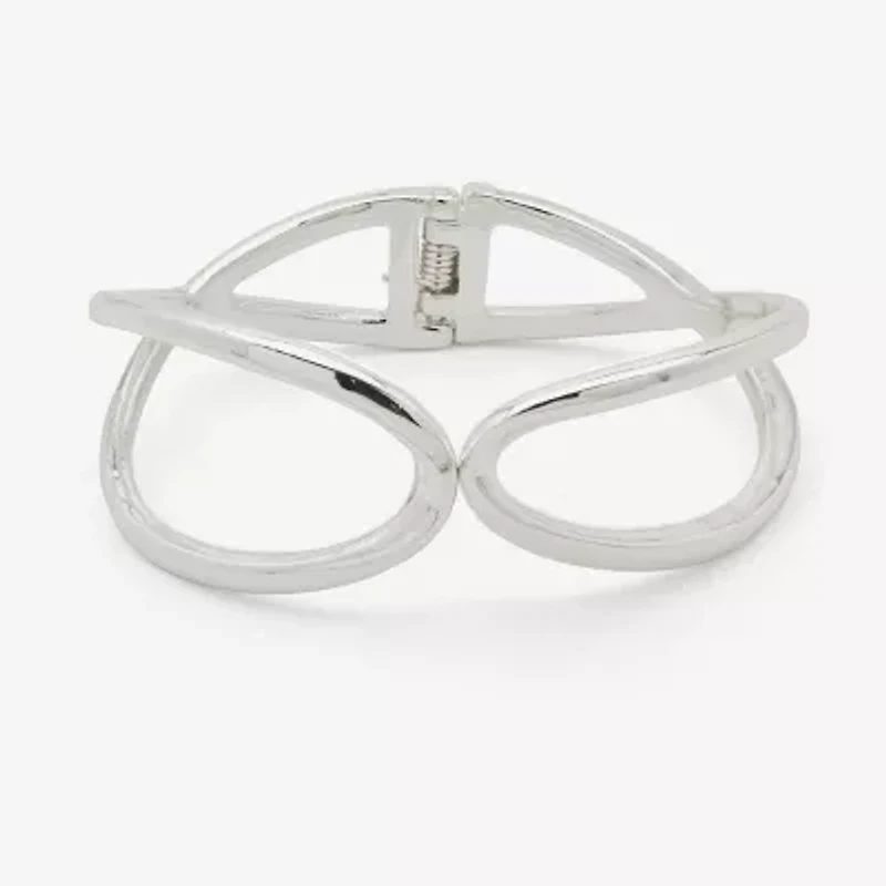 Worthington Silver Tone Twisted Womens Cuff Bracelet