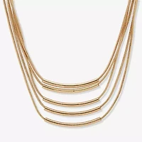 Worthington Gold Tone Womens 17 Inch Strand Necklace