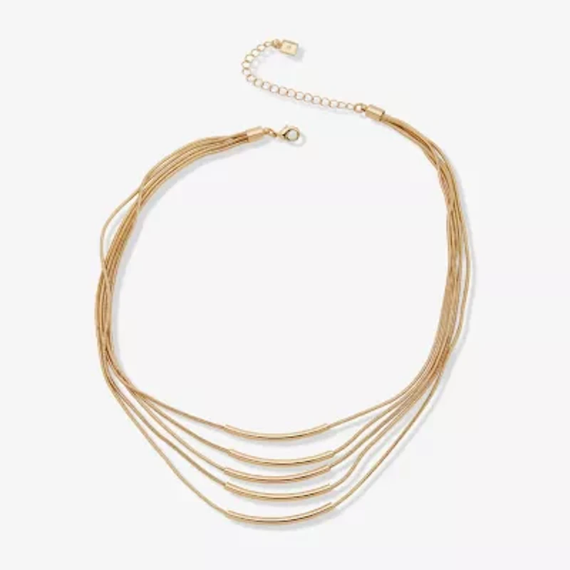 Worthington Gold Tone Womens 17 Inch Strand Necklace