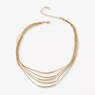 Worthington Gold Tone Womens 17 Inch Strand Necklace