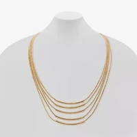 Worthington Gold Tone Womens 17 Inch Strand Necklace