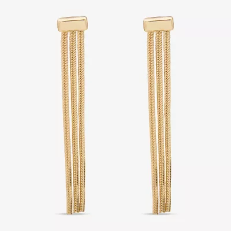 Worthington Snake Chain Linear Womens Drop Earrings