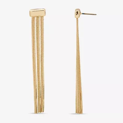 Worthington Snake Chain Linear Womens Drop Earrings