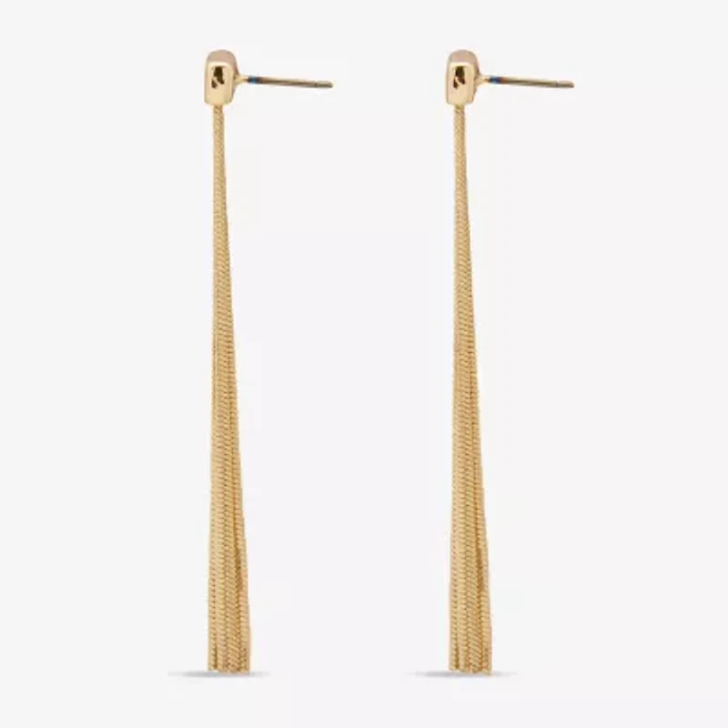 Worthington Snake Chain Linear Womens Drop Earrings