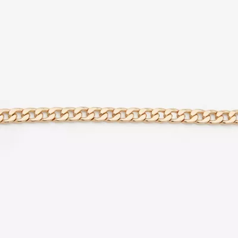 Worthington Toggle Charm Womens 8 Inch Curb Chain Bracelet