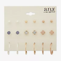 a.n.a Womens Hypoallergenic 9 Pair Earring Set
