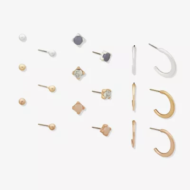 a.n.a Womens Hypoallergenic 9 Pair Earring Set