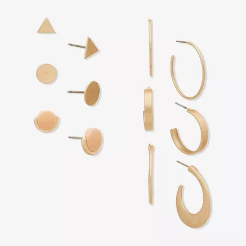 a.n.a Womens 6 Pair Earring Set