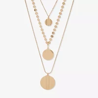 a.n.a Gold Tone Womens 39 Inch Strand Necklace