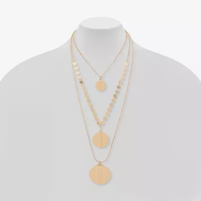 a.n.a Gold Tone Womens 39 Inch Strand Necklace