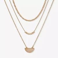 a.n.a Gold Tone Womens 24 Inch Strand Necklace