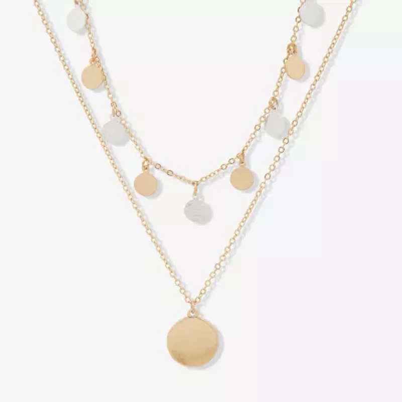 a.n.a Two Tone Womens 16 Inch Strand Necklace
