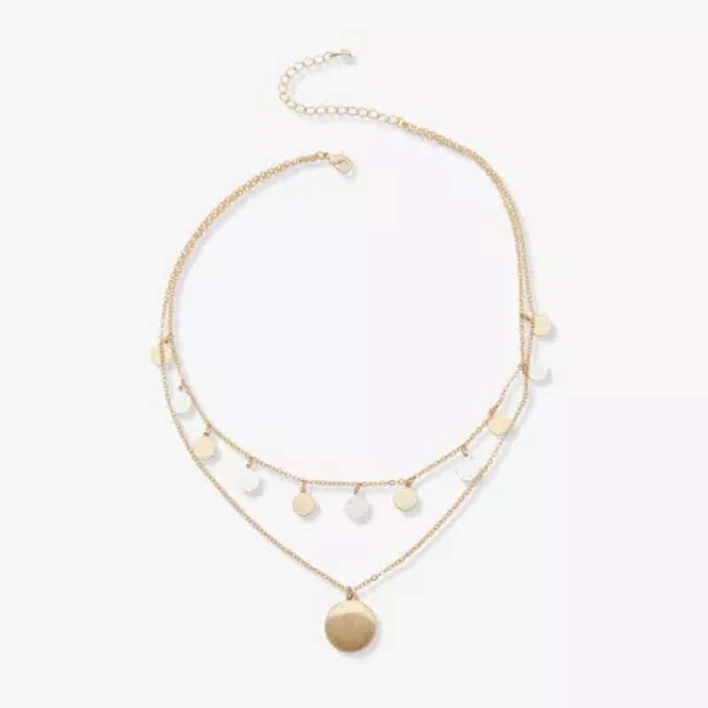 a.n.a Two Tone Womens 16 Inch Strand Necklace