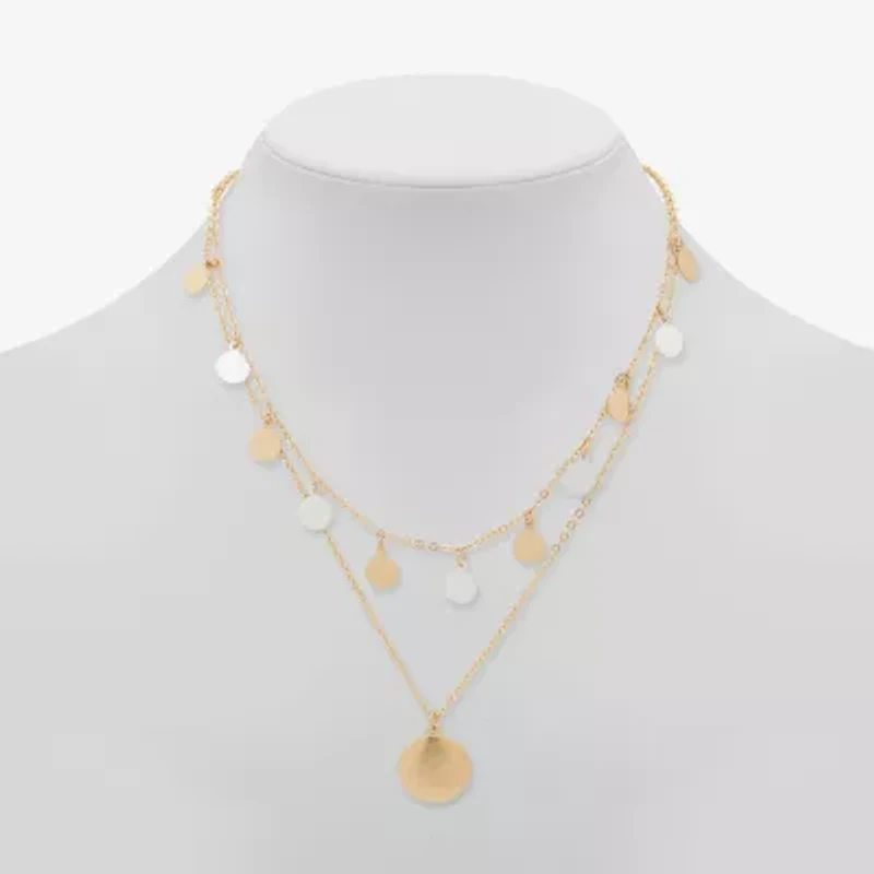 a.n.a Two Tone Womens 16 Inch Strand Necklace