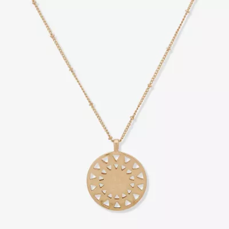 a.n.a Womens Sunburst 17 Inch Pendant Necklace