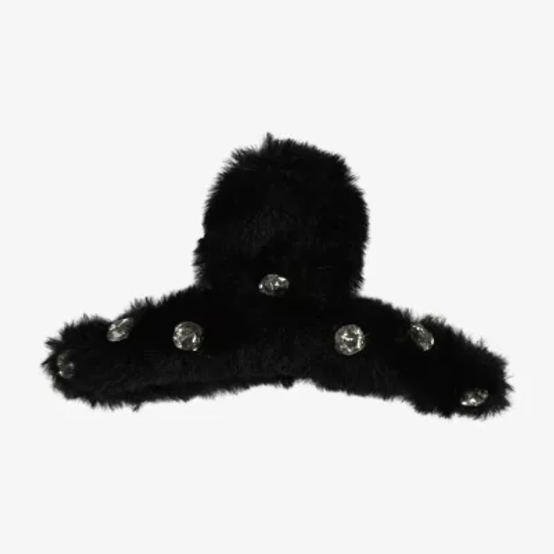 Bijoux Bar Black Fur Hair Clip