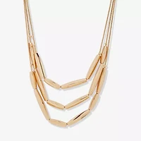Worthington Gold Tone Womens 17 Inch Collar Necklace