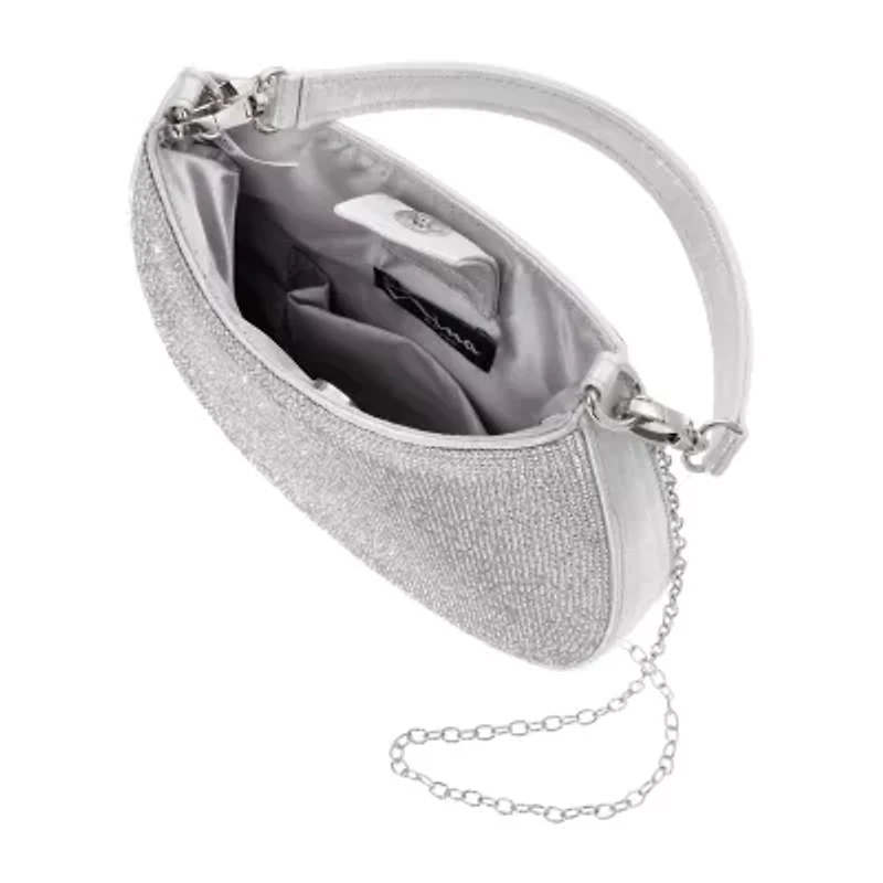 I. Miller Lolly Crystal Front Hobo Embellished Evening Bag