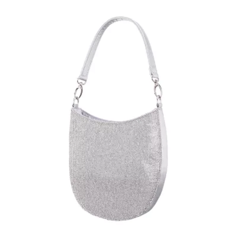 I. Miller Lolly Crystal Front Hobo Embellished Evening Bag