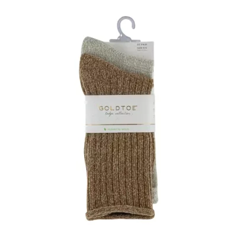 Gold Toe Super Soft Womens 2 Pair Crew Socks