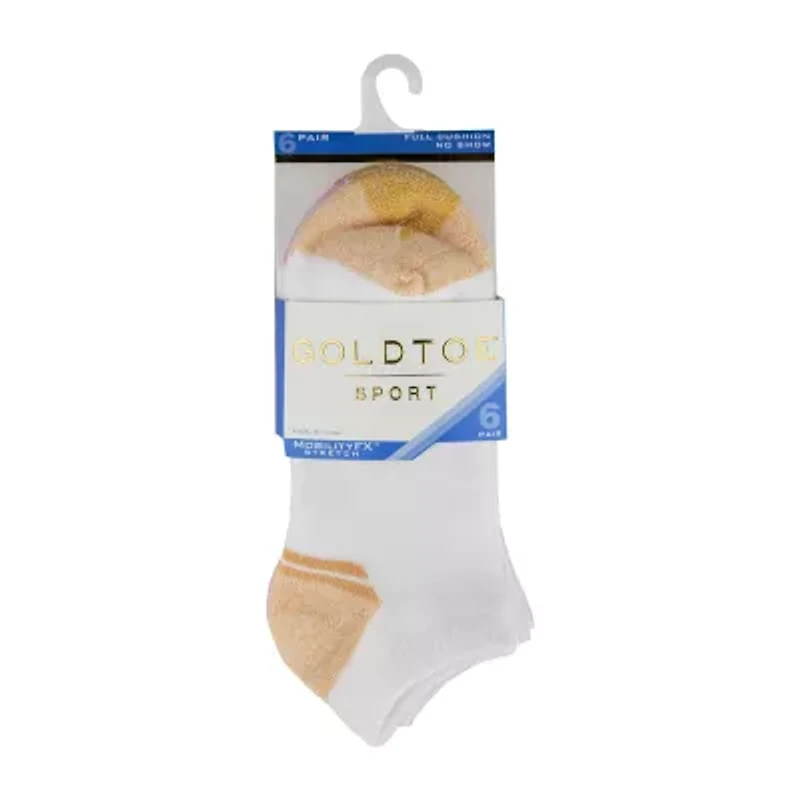 Gold Toe Cushion Womens Multi-Pack 6 Pair No Show Socks