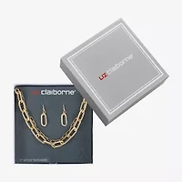 Liz Claiborne Layered Necklace And Drop Earring Womens 2-pc. Jewelry Set