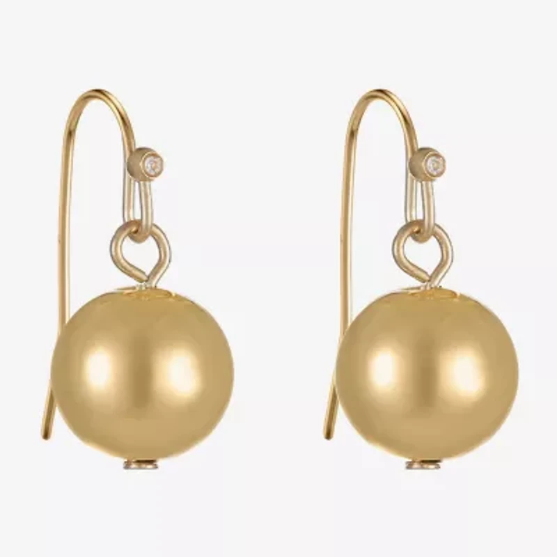 Liz Claiborne Womens Round Drop Earrings