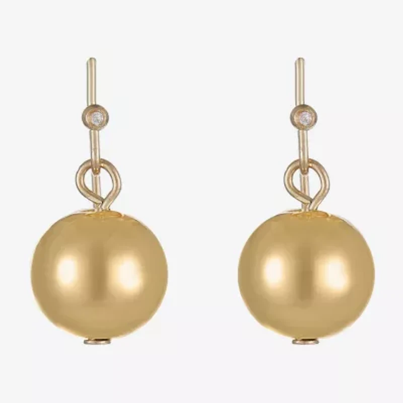 Liz Claiborne Womens Round Drop Earrings