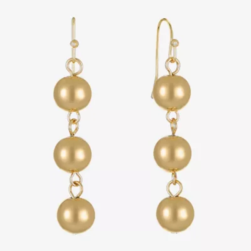 Liz Claiborne Linear Womens Round Drop Earrings