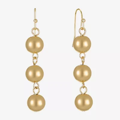 Liz Claiborne Linear Womens Round Drop Earrings