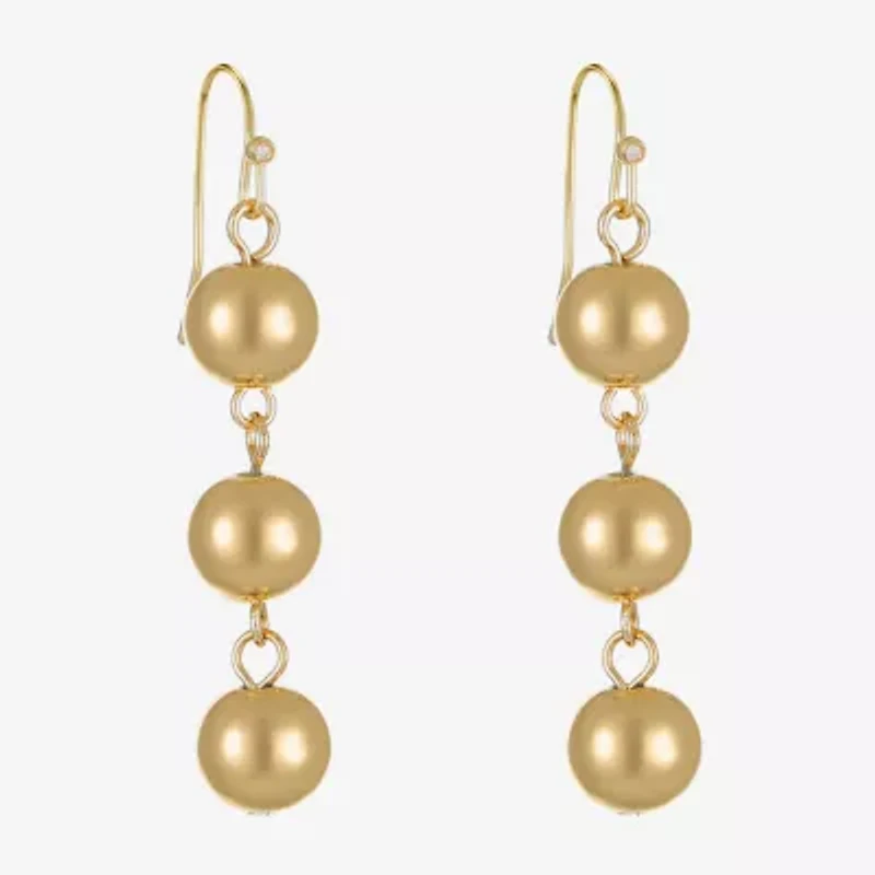 Liz Claiborne Linear Womens Round Drop Earrings