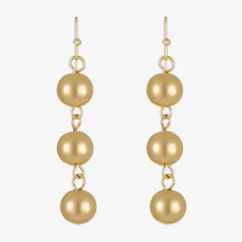 Liz Claiborne Linear Womens Round Drop Earrings