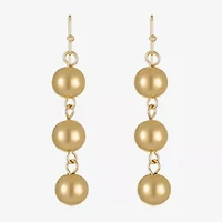 Liz Claiborne Linear Womens Round Drop Earrings