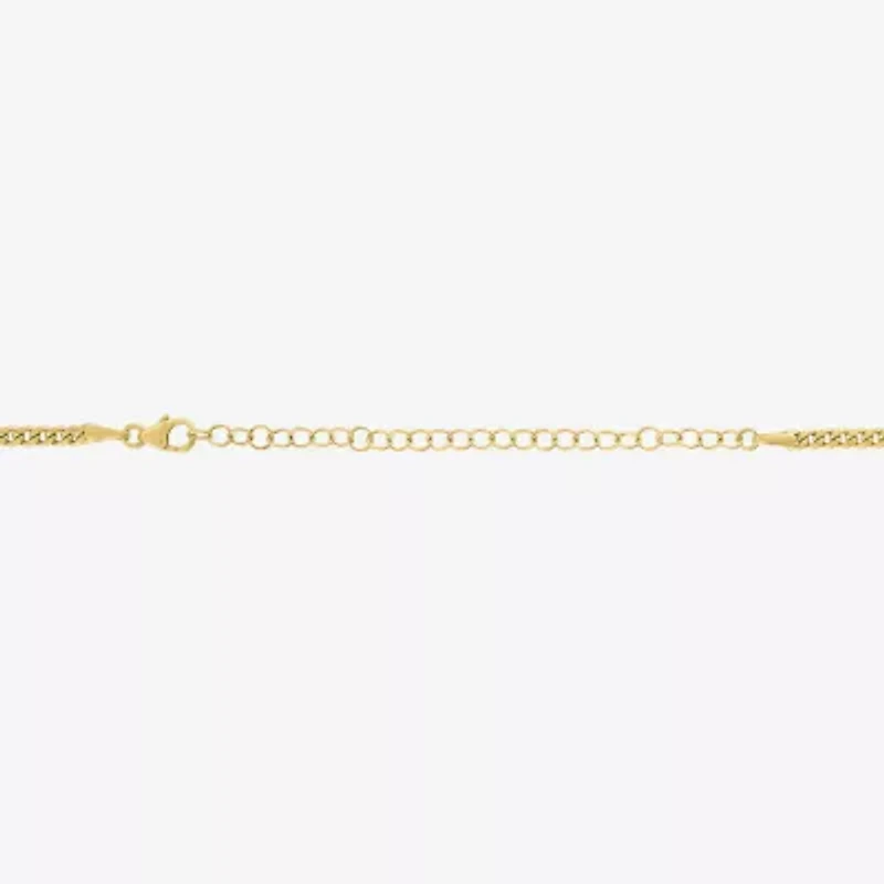 Diamond Addiction (G-H / Si2-I1) Womens 10K Gold 18 Inch Cuban Chain Necklace