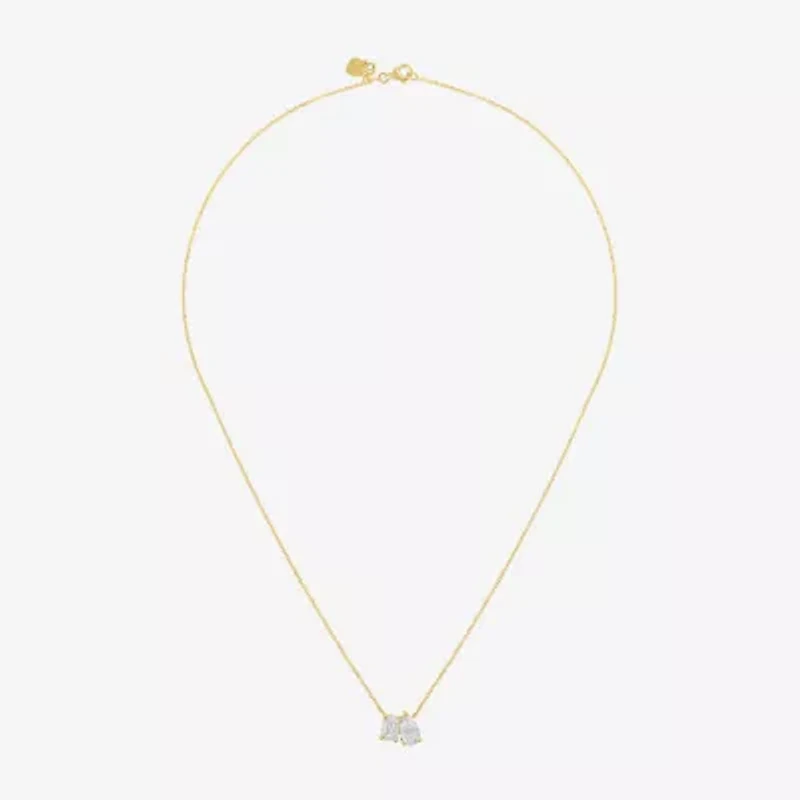 Diamond Addiction (G-H / Si2-I1) Womens 2 CT. T.W. Lab Grown White Diamond 10K Gold Pear 18 Inch Pendant Necklace