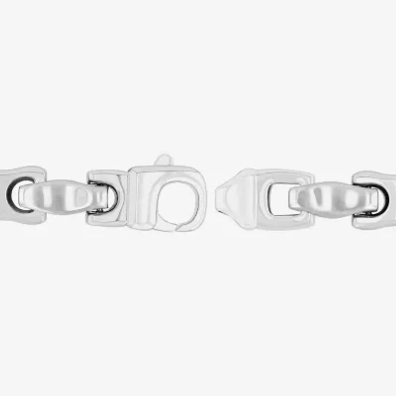 Mens Stainless Steel 9 Inch Solid Link Chain Bracelet