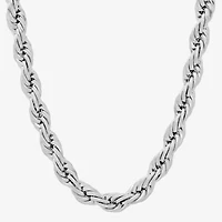Mens Stainless Steel 24 Inch Rope Chain Necklace