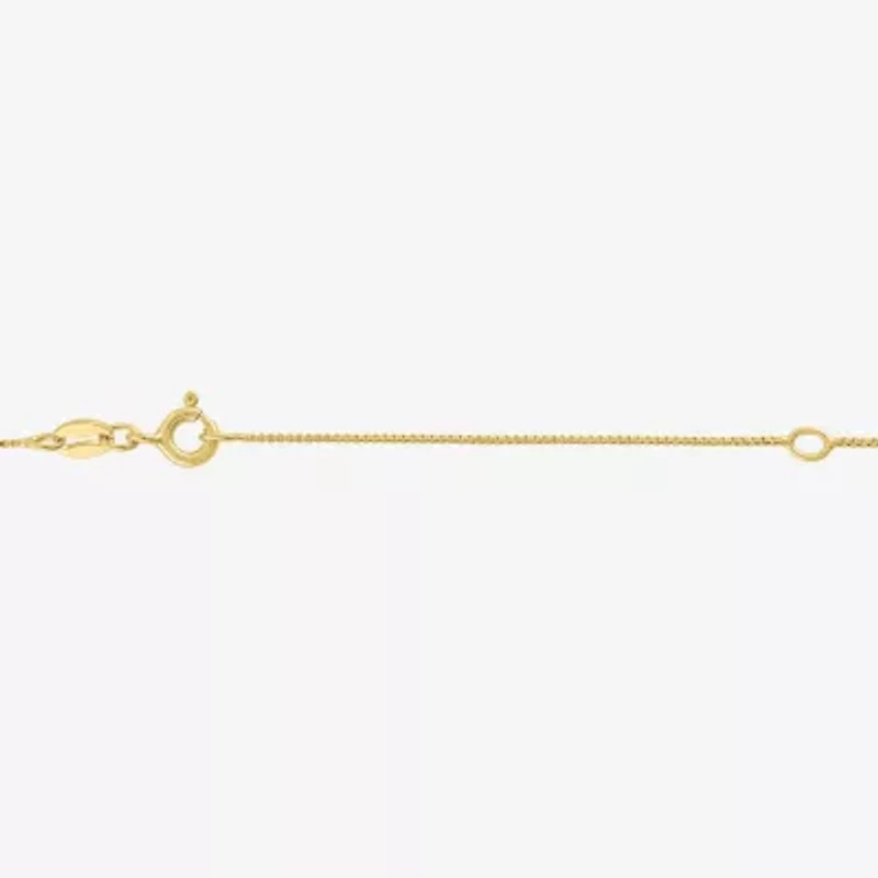 Diamond Blossom Linear (G-H / Si2-I1) Womens 1/10 CT. T.W. Lab Grown White Diamond 14K Gold Over Silver 18 Inch Pendant Necklace