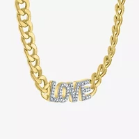 Diamond Addiction (G-H / I1-I2) Womens 1/10 CT. T.W. Lab Grown White Diamond 14K Gold Over Silver Sterling Silver 18 Inch Pendant Necklace