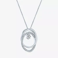 Diamond Blossom (G-H / Si2-I1) Womens 1/10 CT. T.W. Lab Grown White Diamond Sterling Silver 18 Inch Pendant Necklace
