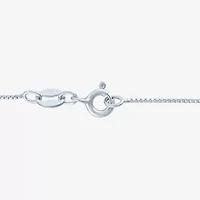 Diamond Blossom (G-H / Si2-I1) Womens 1/10 CT. T.W. Lab Grown White Sterling Silver Cross 18 Inch Pendant Necklace