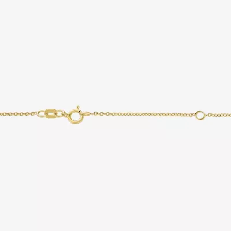 Diamond Accent (G-H / Si2-I1) North Star Womens Lab Grown White 14K Gold Over Silver Sterling 18 Inch Pendant Necklace