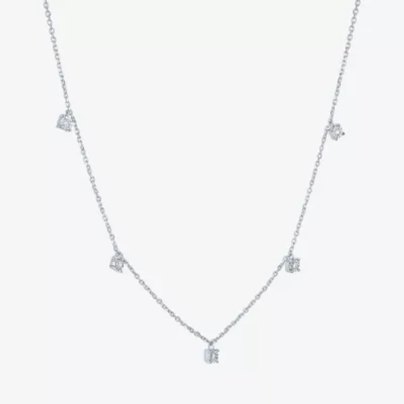 Diamond Addiction (G-H / Si2-I1) Womens 1/10 CT. T.W. Lab Grown White Diamond Sterling Silver 18 Inch Pendant Necklace