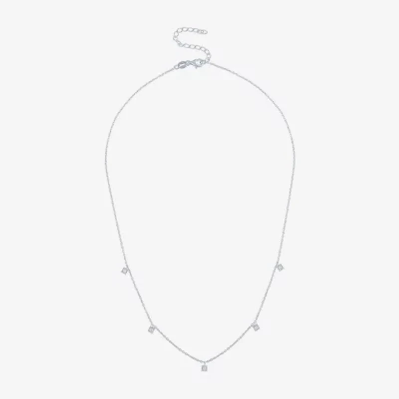 Diamond Addiction (G-H / Si2-I1) Womens 1/10 CT. T.W. Lab Grown White Diamond Sterling Silver 18 Inch Pendant Necklace