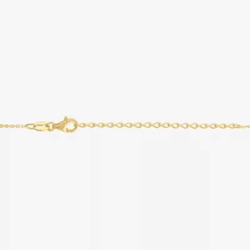 Diamond Addiction (G-H / I1-I2) Womens 1/10 CT. T.W. Lab Grown White Diamond 14K Gold Over Silver Moon 16 Inch Pendant Necklace
