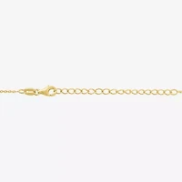 Diamond Addiction (G-H / I1-I2) Womens 1/10 CT. T.W. Lab Grown White Diamond 14K Gold Over Silver Round 16 Inch Pendant Necklace
