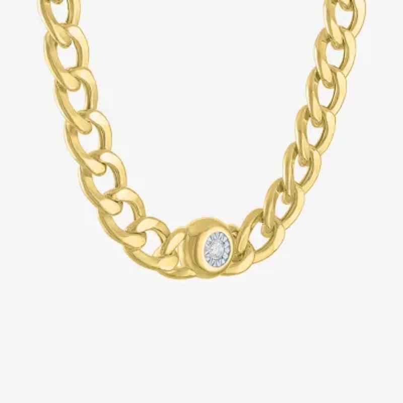Diamond Addiction (G-H / Si2-I1) Womens Diamond Accent Lab Grown White Diamond 14K Gold Over Silver 18 Inch Pendant Necklace