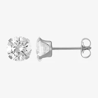 Womens Cubic Zirconia 14K White Gold Round 3 Pair Earring Set